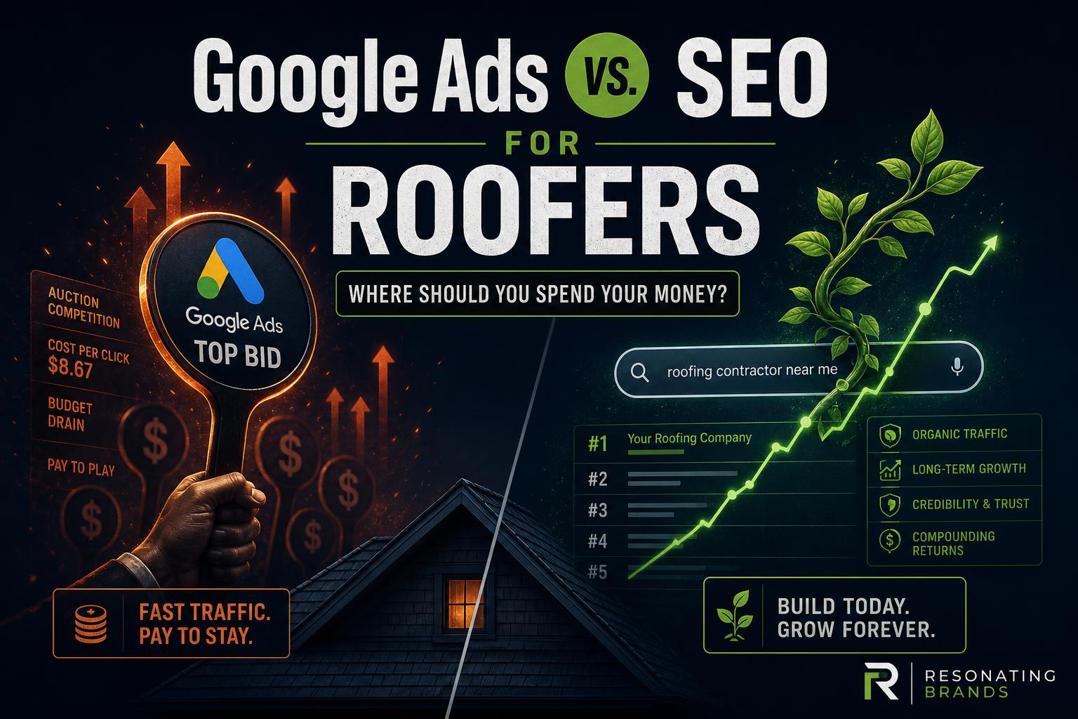 Google Ads vs. SEO for Roofers: Where Should You Spend Your Money?