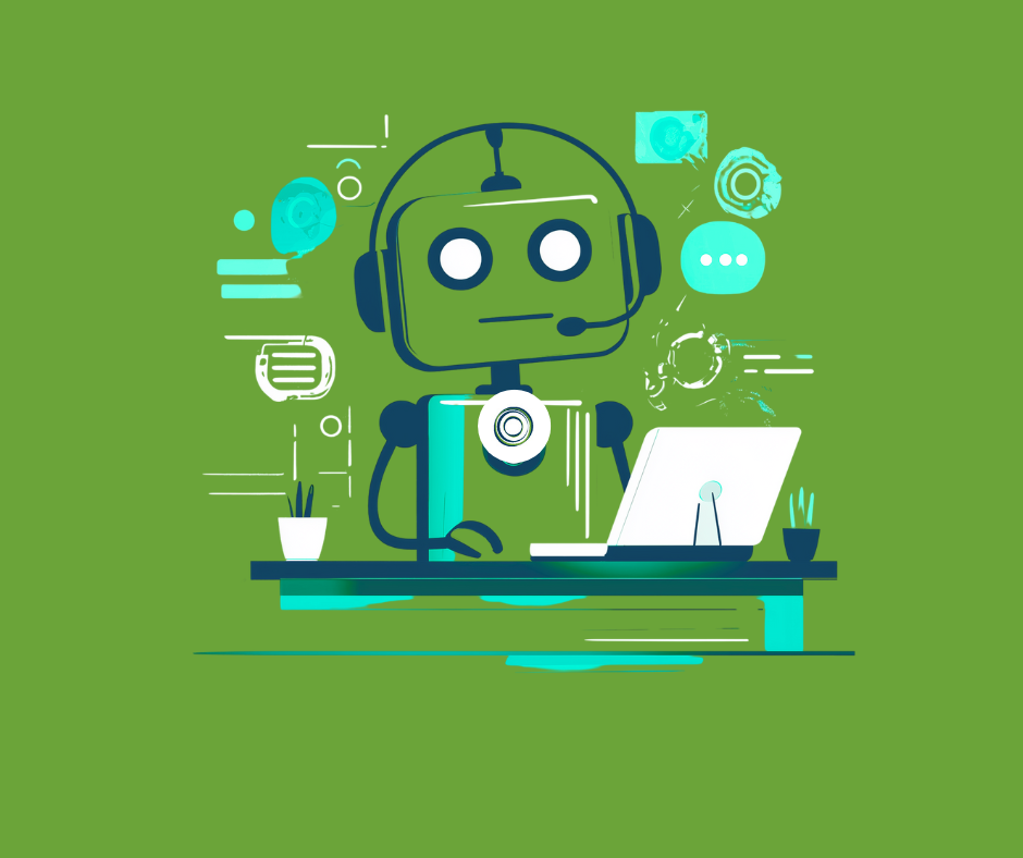 Graphic image of robot to represent automation for roofing companies